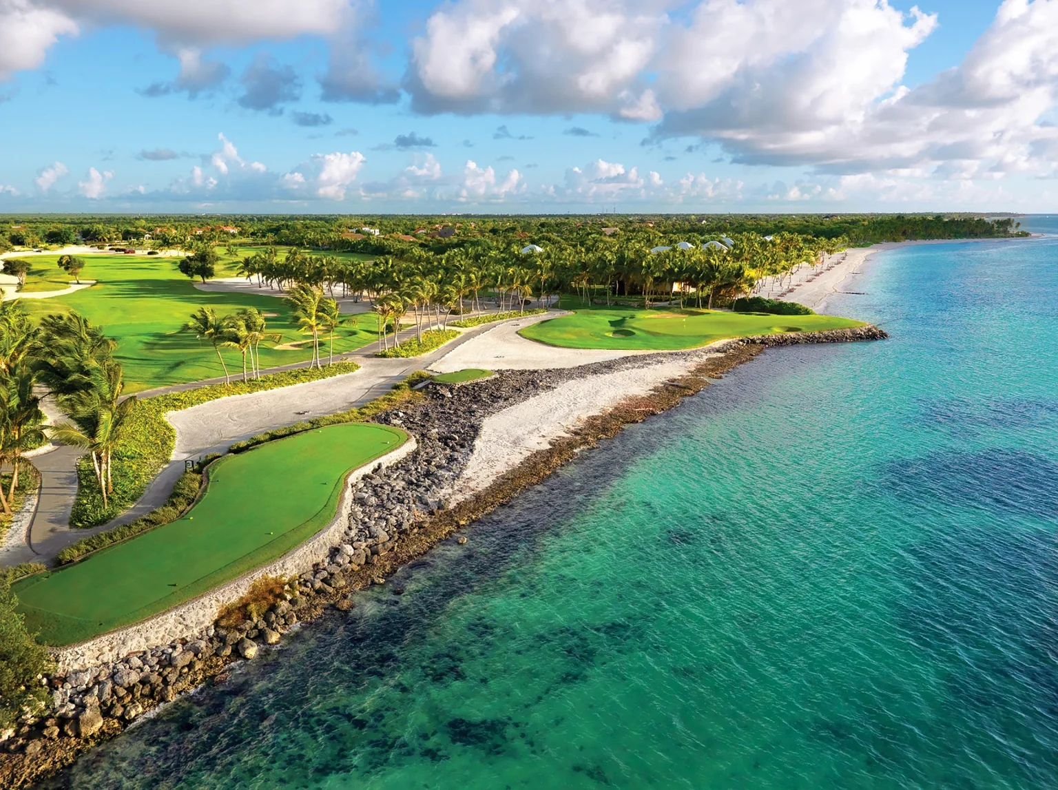 La Cana Golf Course green and shoreline within Puntacana Resort & Club
