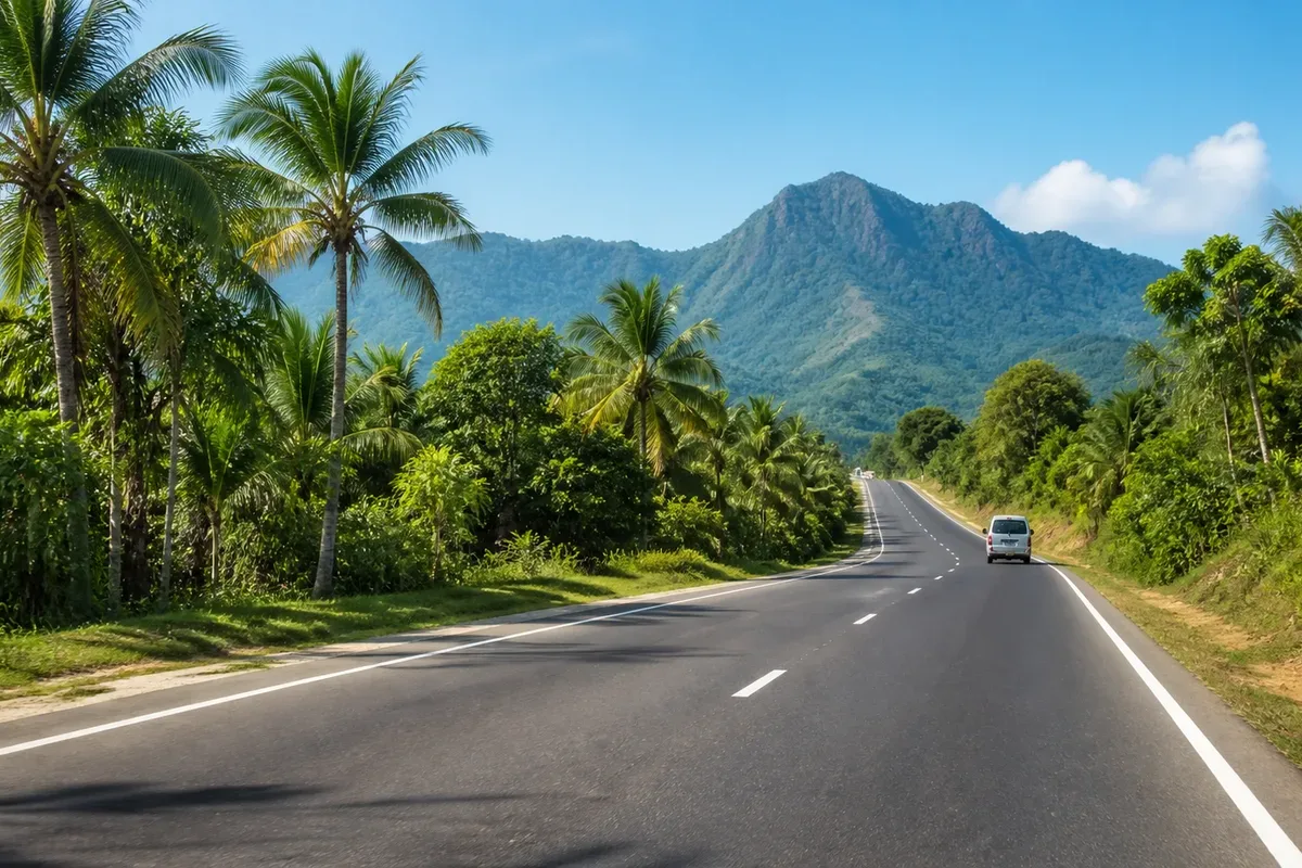 Coastal landscape near Barahona in the Dominican Republic southwest