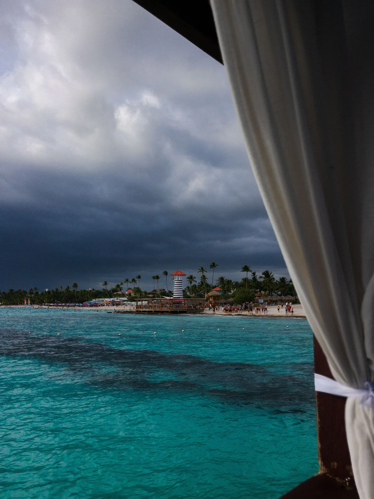 Dominican Republic coast under changing tropical skies