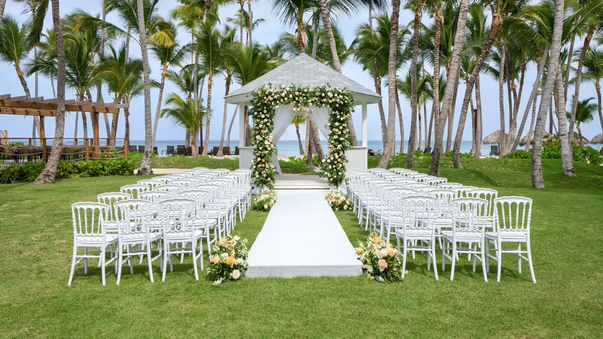 Garden wedding gazebo on the Dreams Flora Resort & Spa grounds