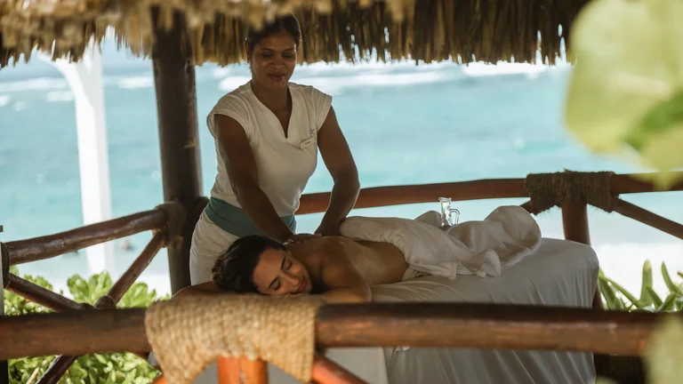 Beachfront massage setting at JOIA Bávaro by Iberostar