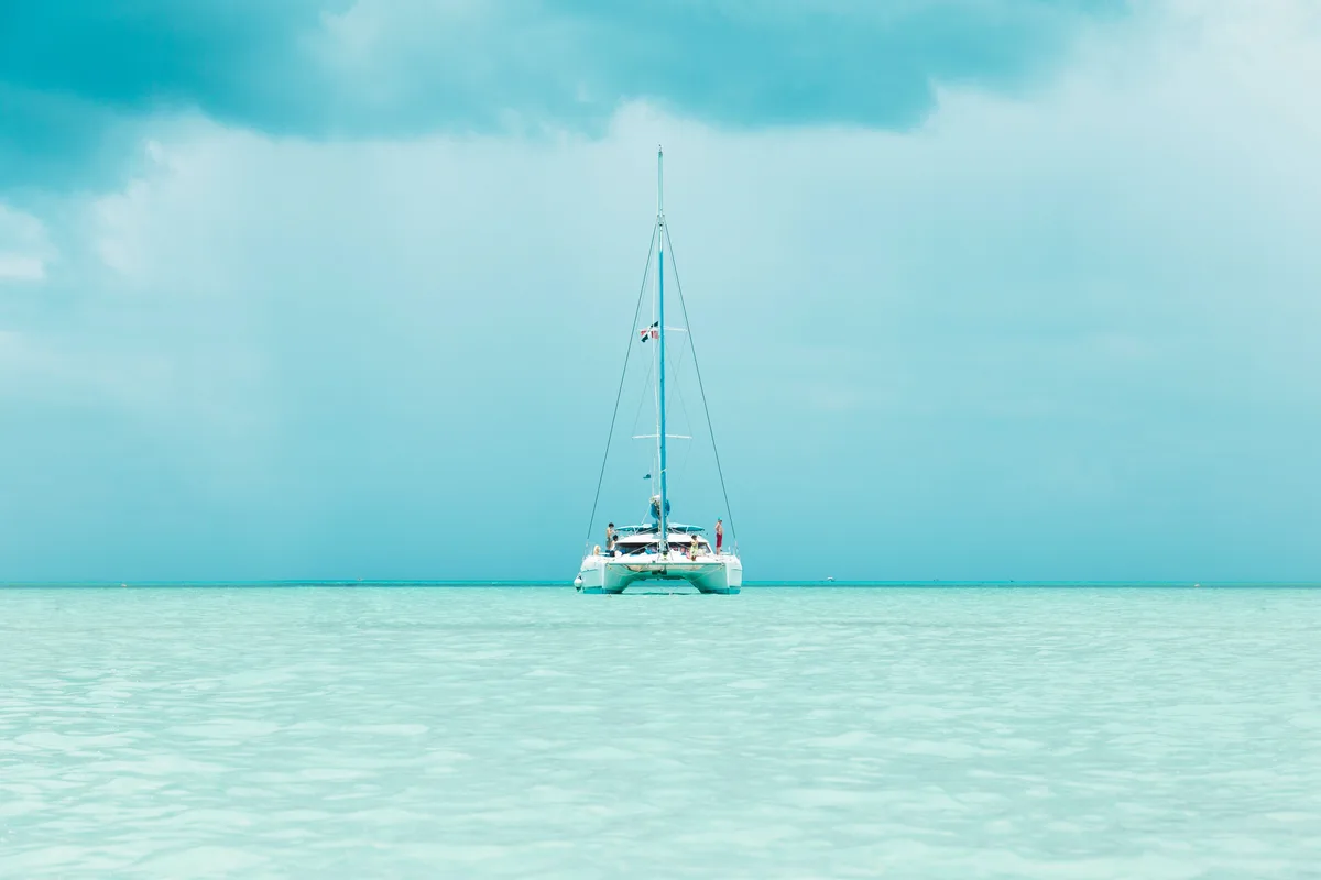 Catamaran on turquoise water in Punta Cana for regional itinerary context
