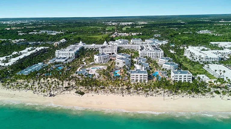 Aerial view of Hotel Riu Palace Bavaro and its Arena Gorda beachfront