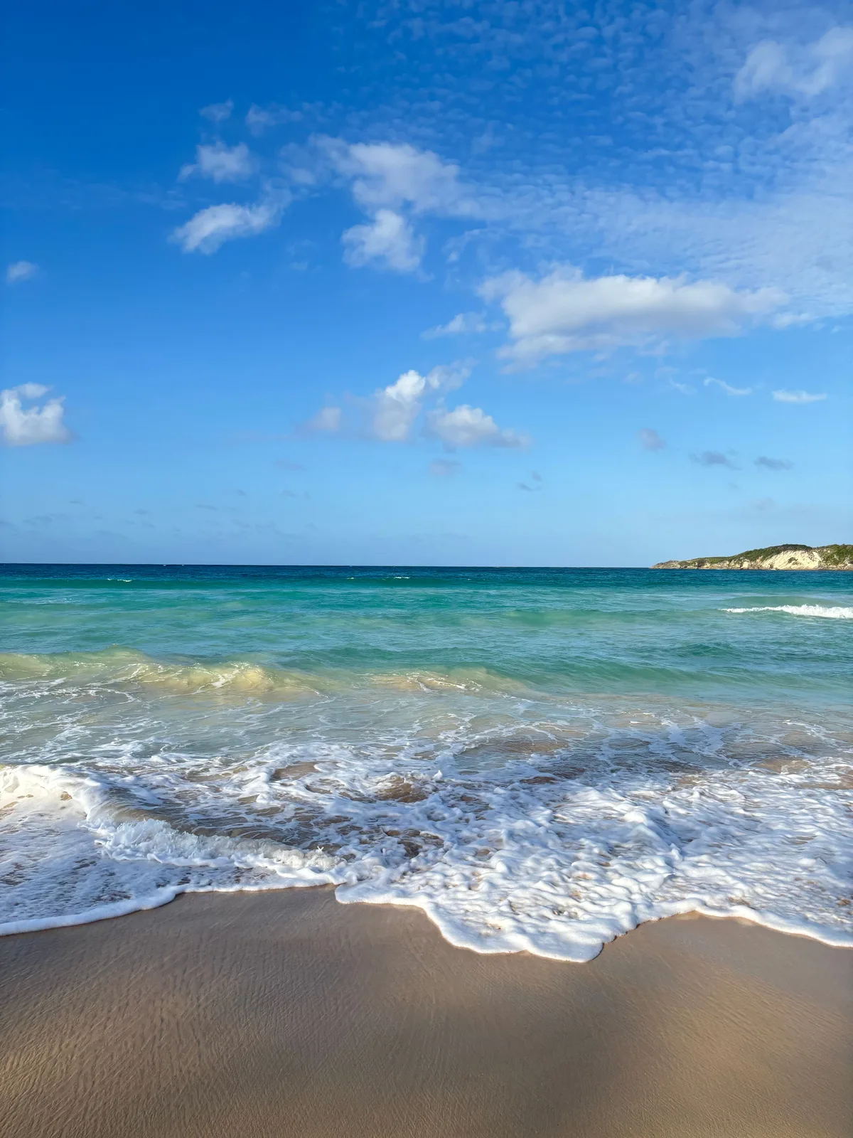 Clear Caribbean water and a sandy beach in the Dominican Republic