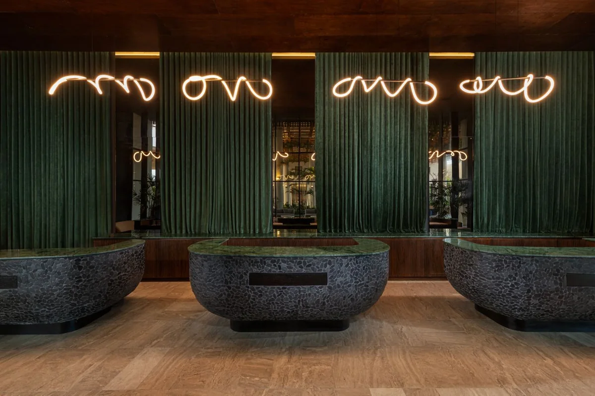 Front desk in the W Punta Cana welcome area
