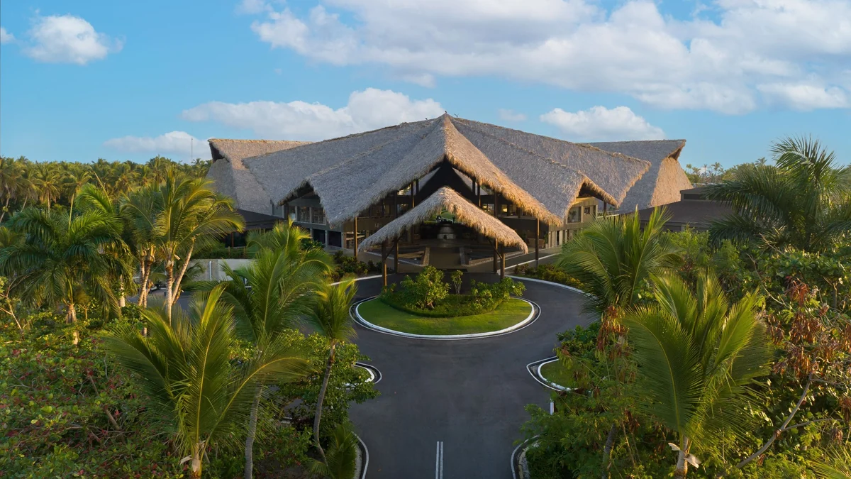 Dreams Flora Resort & Spa lobby and landscaped entrance approach