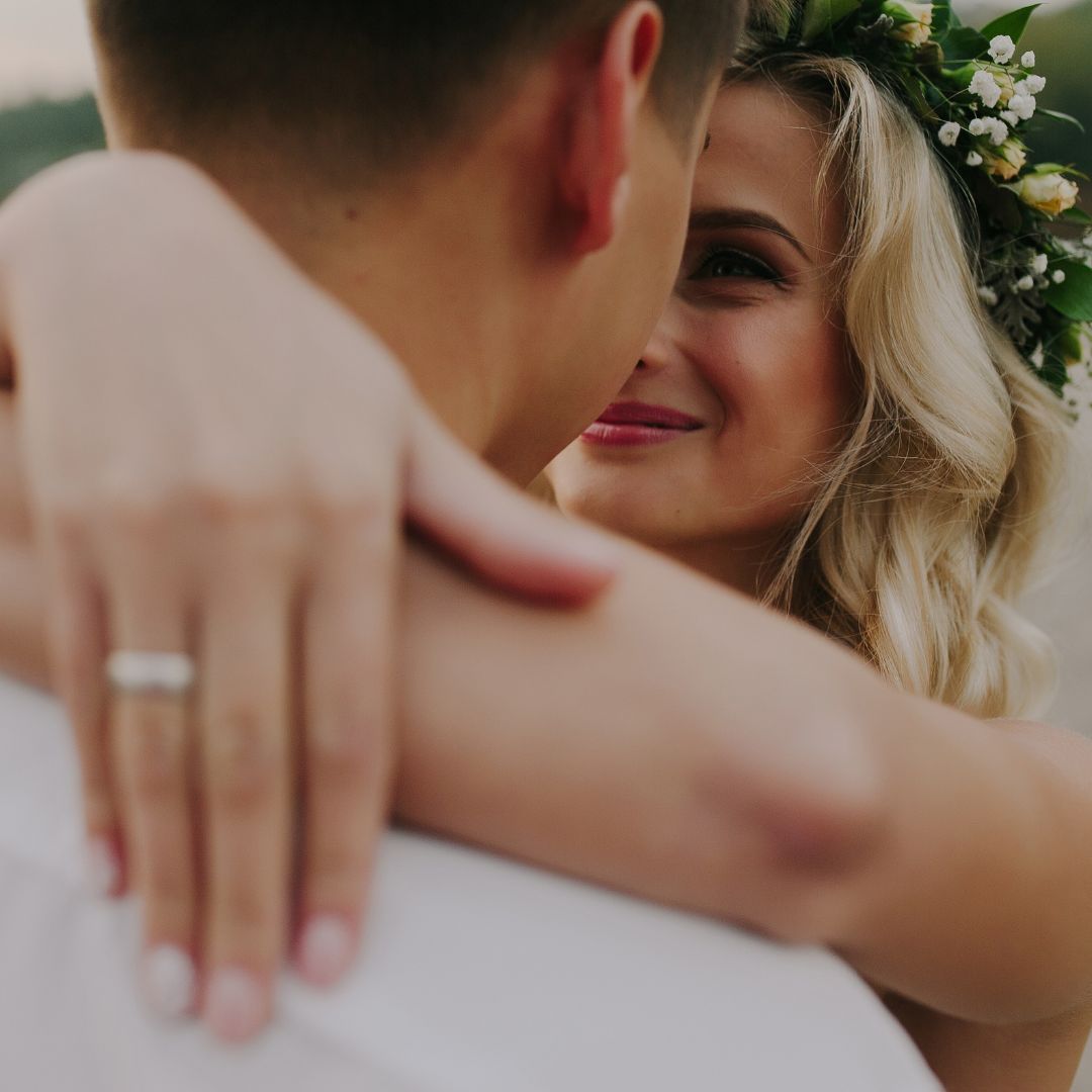 Couple at wedding